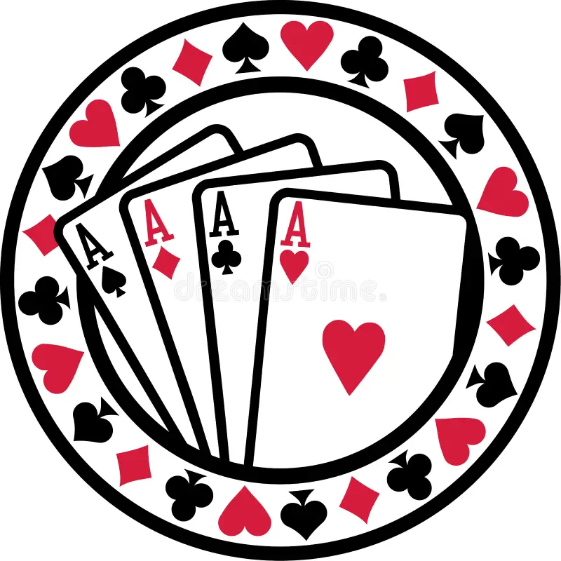 poker badge playing cards aces vector poker badge playing cards aces 107186013