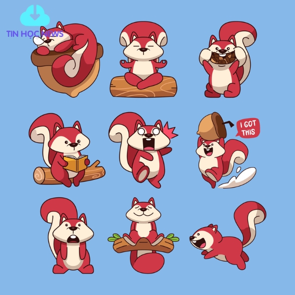 Coc sóc vector dễ thương