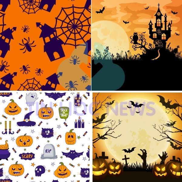 Halloween background vector for PowerPoint