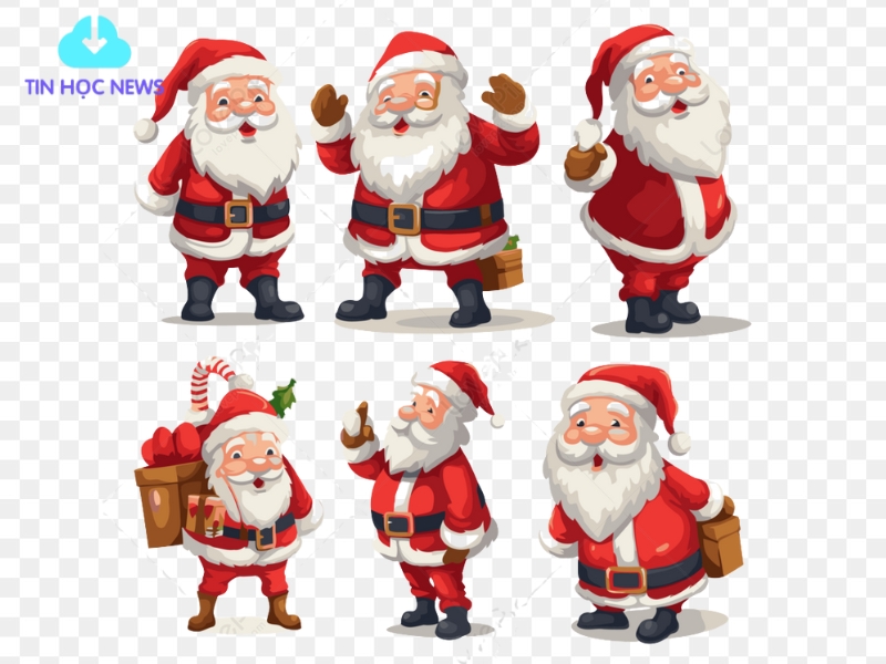 Bộ Sưu Tập 10+ Mẫu Ông Già Noel Vector Đẹp, Mới Nhất Cho Thiết Kế, In Ấn, Trang Trí Giáng Sinh Hình ảnh ông già Noel vector