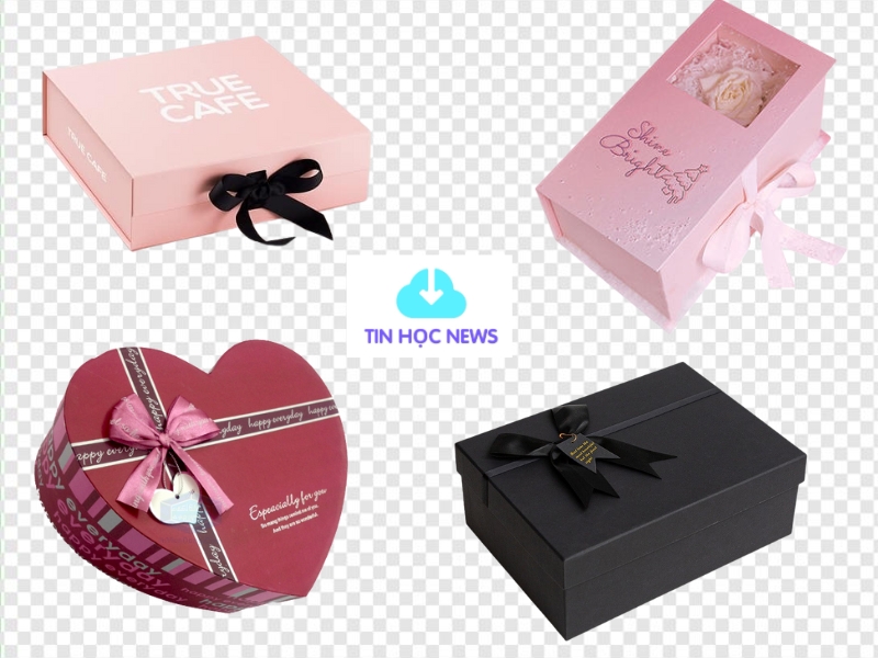 Hộp quà vector Valentine siêu đẹp