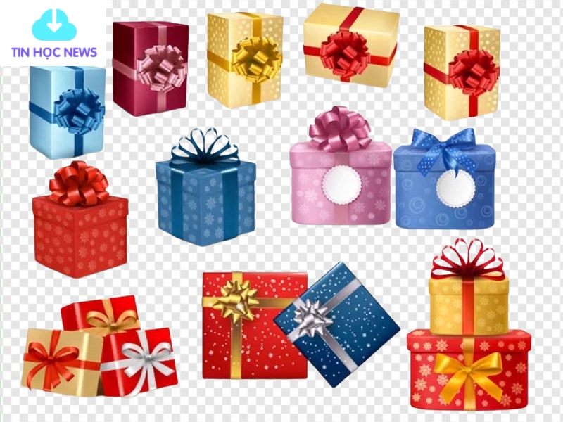 Hộp quà vector cho trang trí