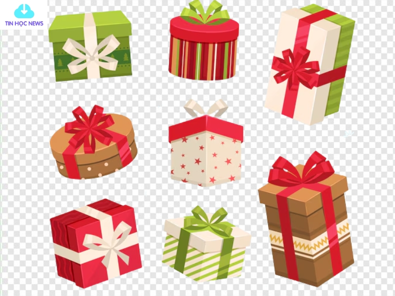 Hộp quà vector png
