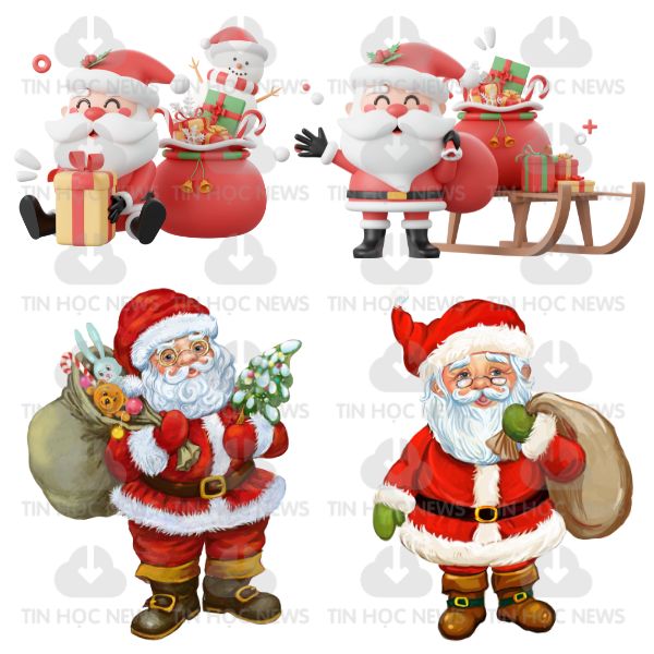 Ong gia Noel vector PNG