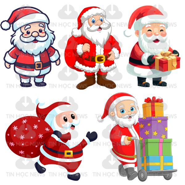 Ong gia Noel vector cho photoshop