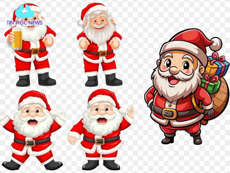 Bộ Sưu Tập 10+ Mẫu Ông Già Noel Vector Đẹp, Mới Nhất Cho Thiết Kế, In Ấn, Trang Trí Giáng Sinh Ông già Noel vector vui nhộn