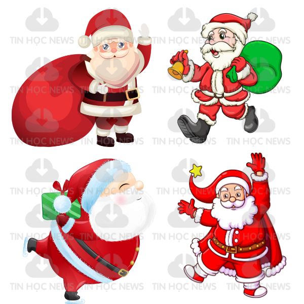 Ong gia Noel vector vui nhon