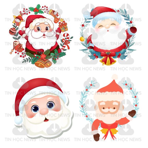 Vector ong gia Noel cho thiet ke logo