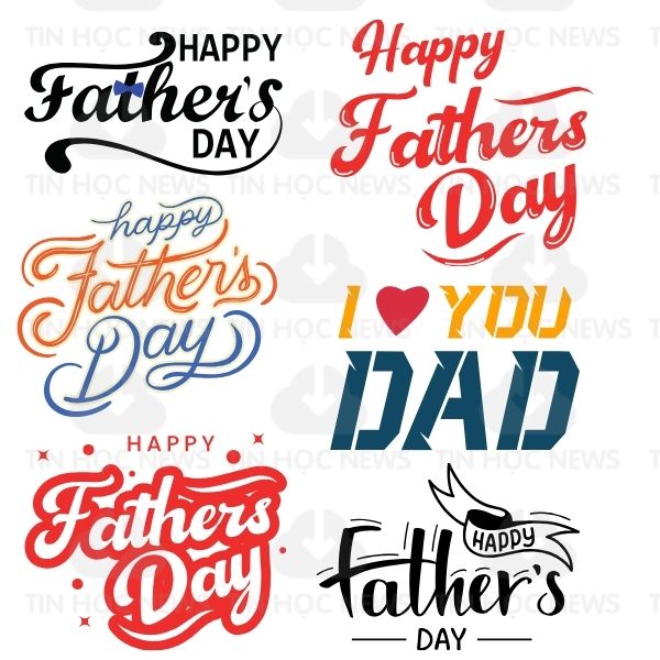 font chu happy fathers day vector