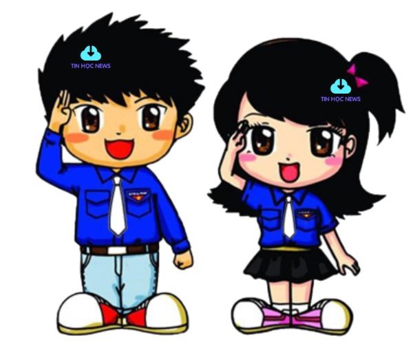 thiet ke chibi doan thanh nien vector