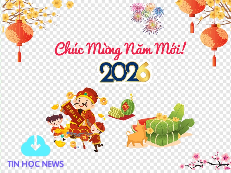 vector chúc mừng năm mới 2026