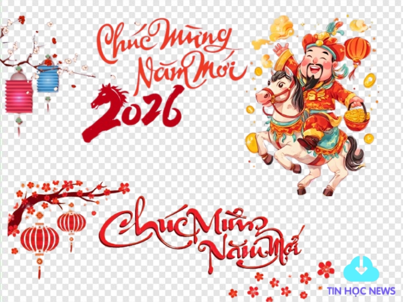 vector chúc mừng năm mới độc đáo