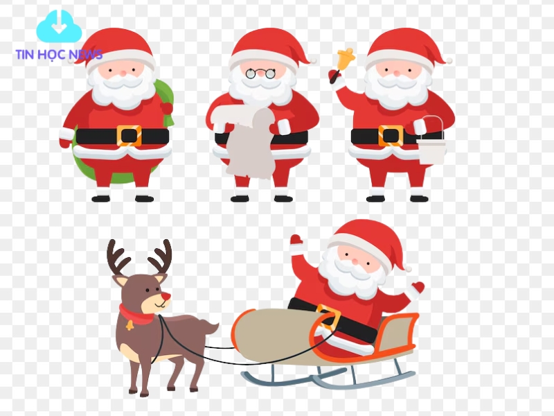 Bộ Sưu Tập 10+ Mẫu Ông Già Noel Vector Đẹp, Mới Nhất Cho Thiết Kế, In Ấn, Trang Trí Giáng Sinh vector ông già Noel cưỡi tuần lộc