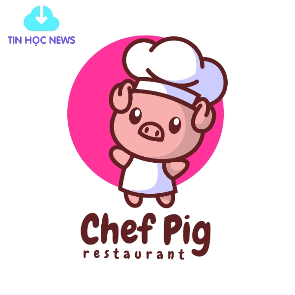 Logo con lợn trong nhà hàng