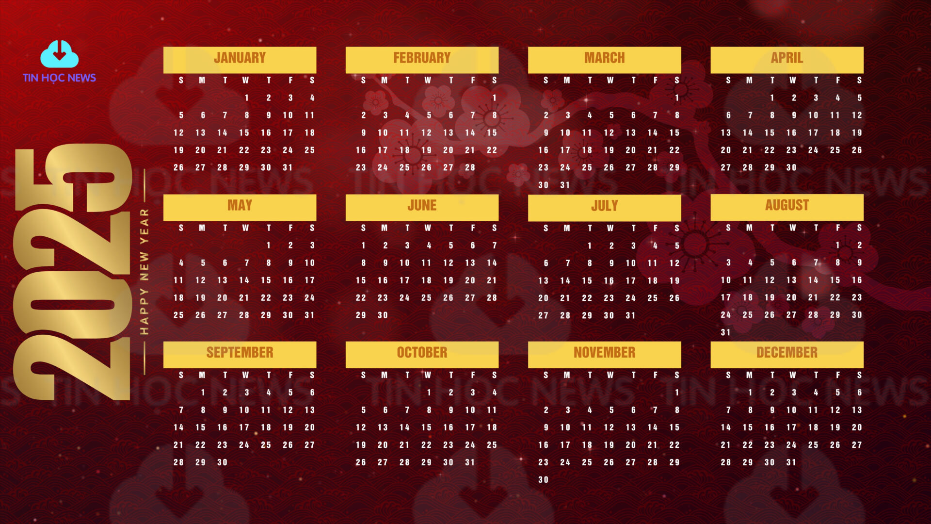 Download Vector Lịch Âm Dương 2025 File PNG, PSD, PDF