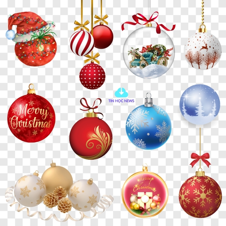 Quả cầu noel vector free download