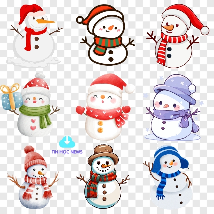 Download File Người Tuyết Noel Vector Đẹp Miễn Phí 