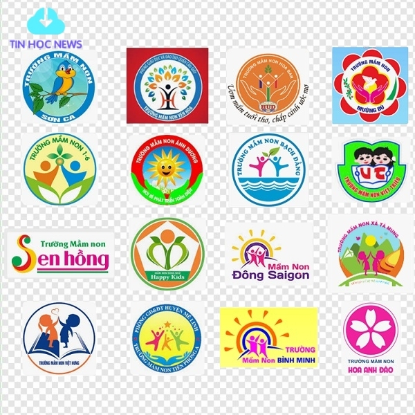 Logo trường mầm non file PNG