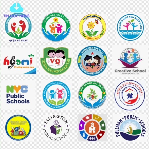 Logo vector trường mầu non