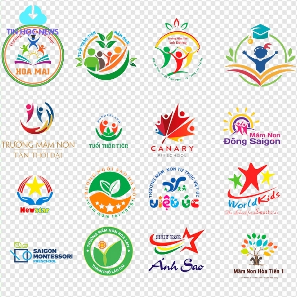 Trường mầm non logo sắc nét
