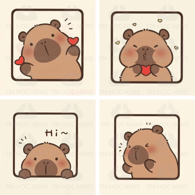 avatar hinh anh capybara cute