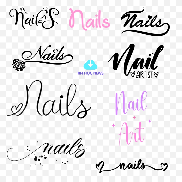 Mẫu kiểu chữ Nails đa dạng cho thiết kế logo 