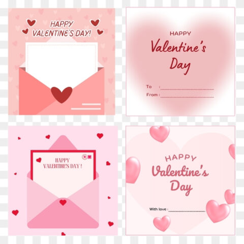 Mẫu thiệp chúc valentine day file vector