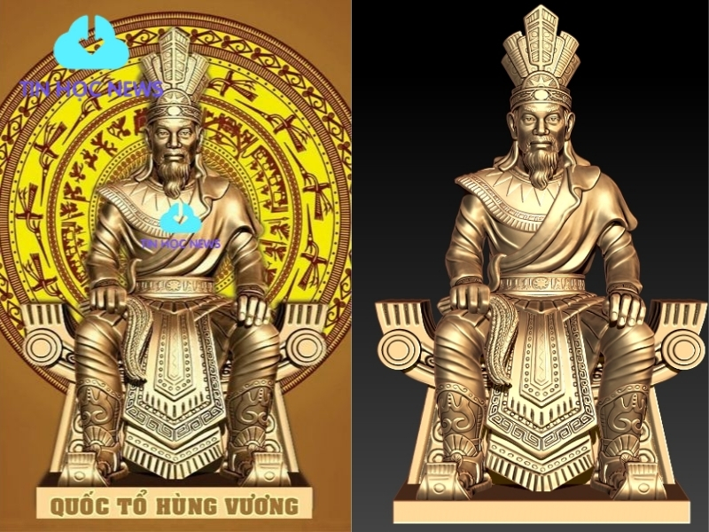 Vua Hùng Vương Vector Trang Nghiêm