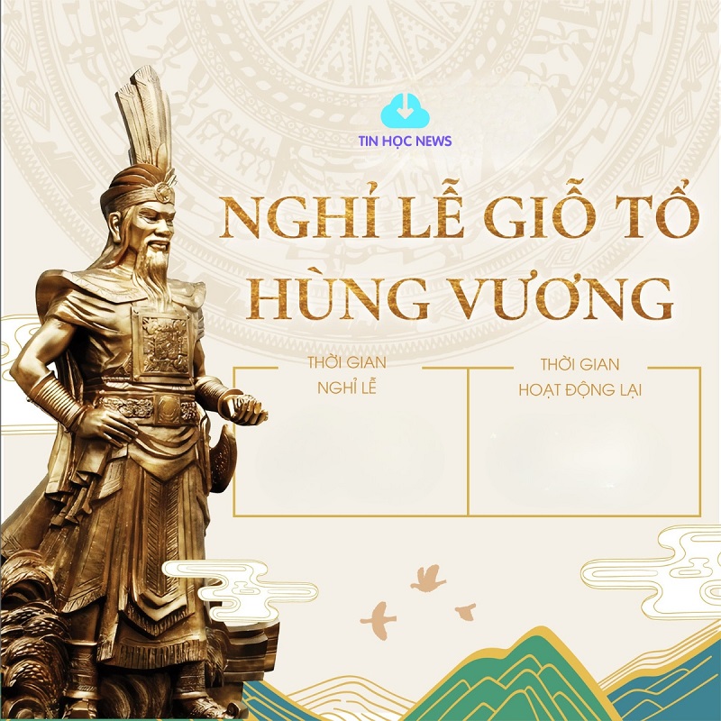 Banner thông báo nghĩ lễ 10/3 chất lượng cao 