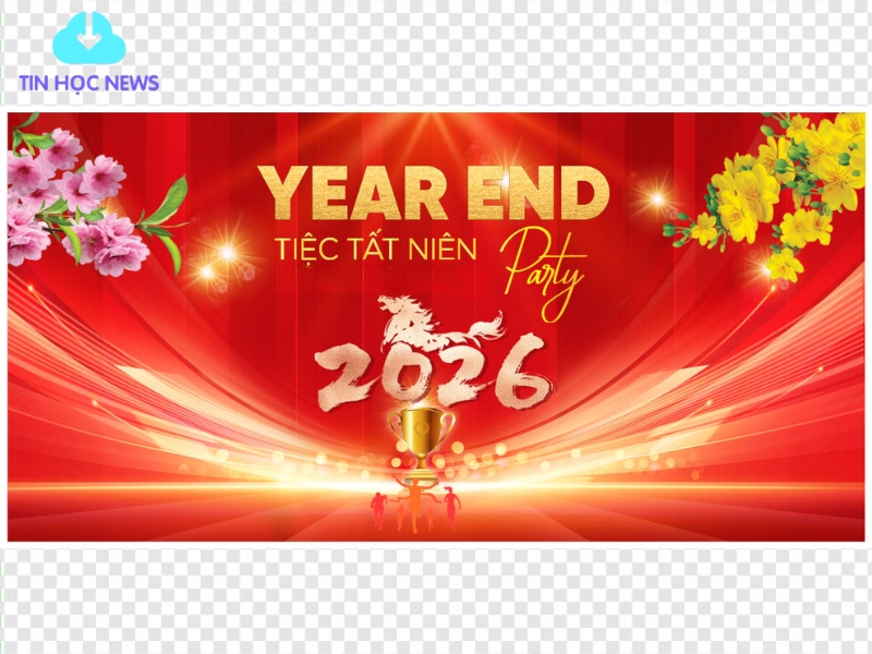 Background tất niên vector file PNG