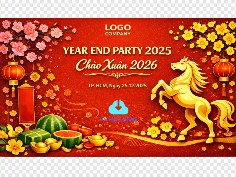 Mẫu phông nền Year End Party phong cách hiện đại