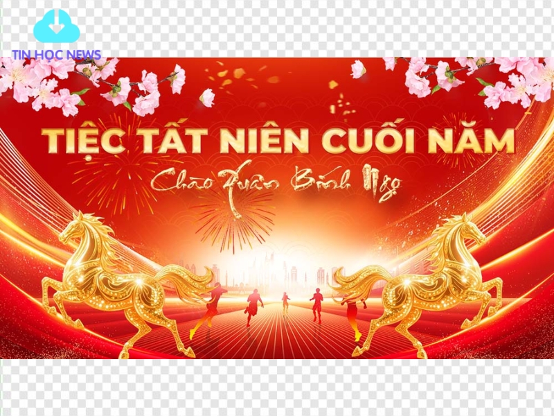 Mẫu background tất niên vector màu đỏ sang trọng