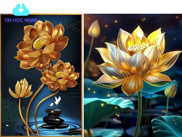 Tải Hoa sen vector Đẹp Xuất Sắc File PNG/AI/EPS Miễn Phí Hoa sen vàng vector