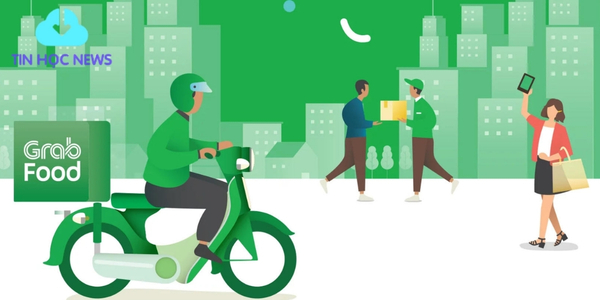 Grab giao hàng vector