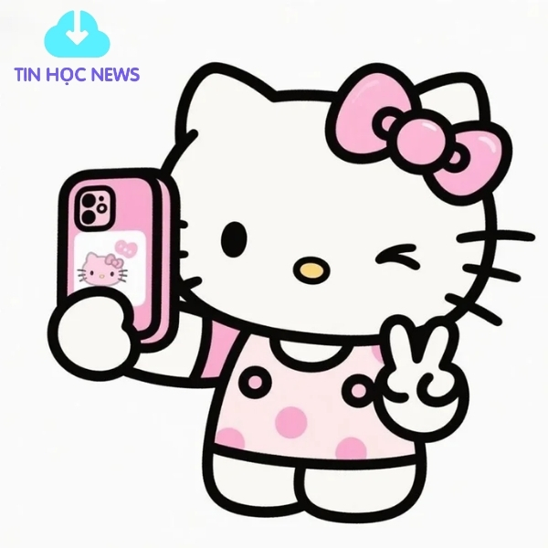 Mèo Hello Kitty Vector Đáng Yêu