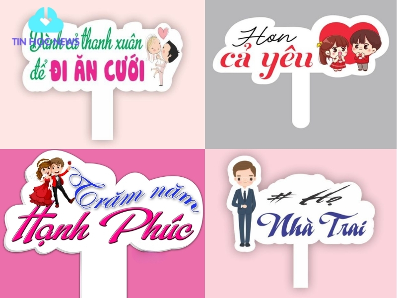 Hashtag Cầm Tay Đám Cưới Cô Dâu Chú Rể