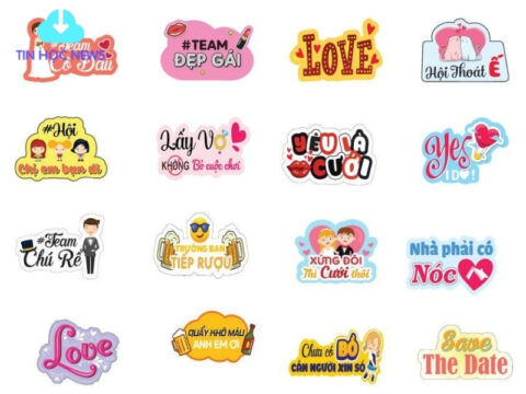 Hashtag Cầm Tay Đám Cưới Vector