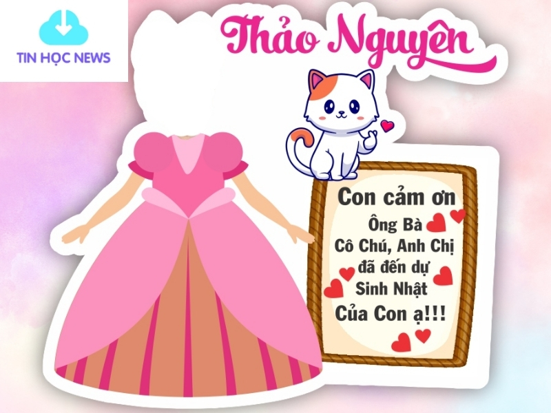 Hashtag Ghép Mặt Sinh Nhật Vector