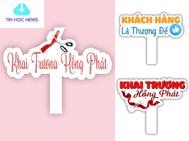 Vector hashtag Cầm Tay Khai Trương