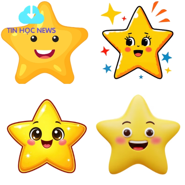 Tải Ngôi Sao Vector Miễn Phí Đẹp, AI, SVG, PNG Mới Nhất Ngôi sao mặt cười vector